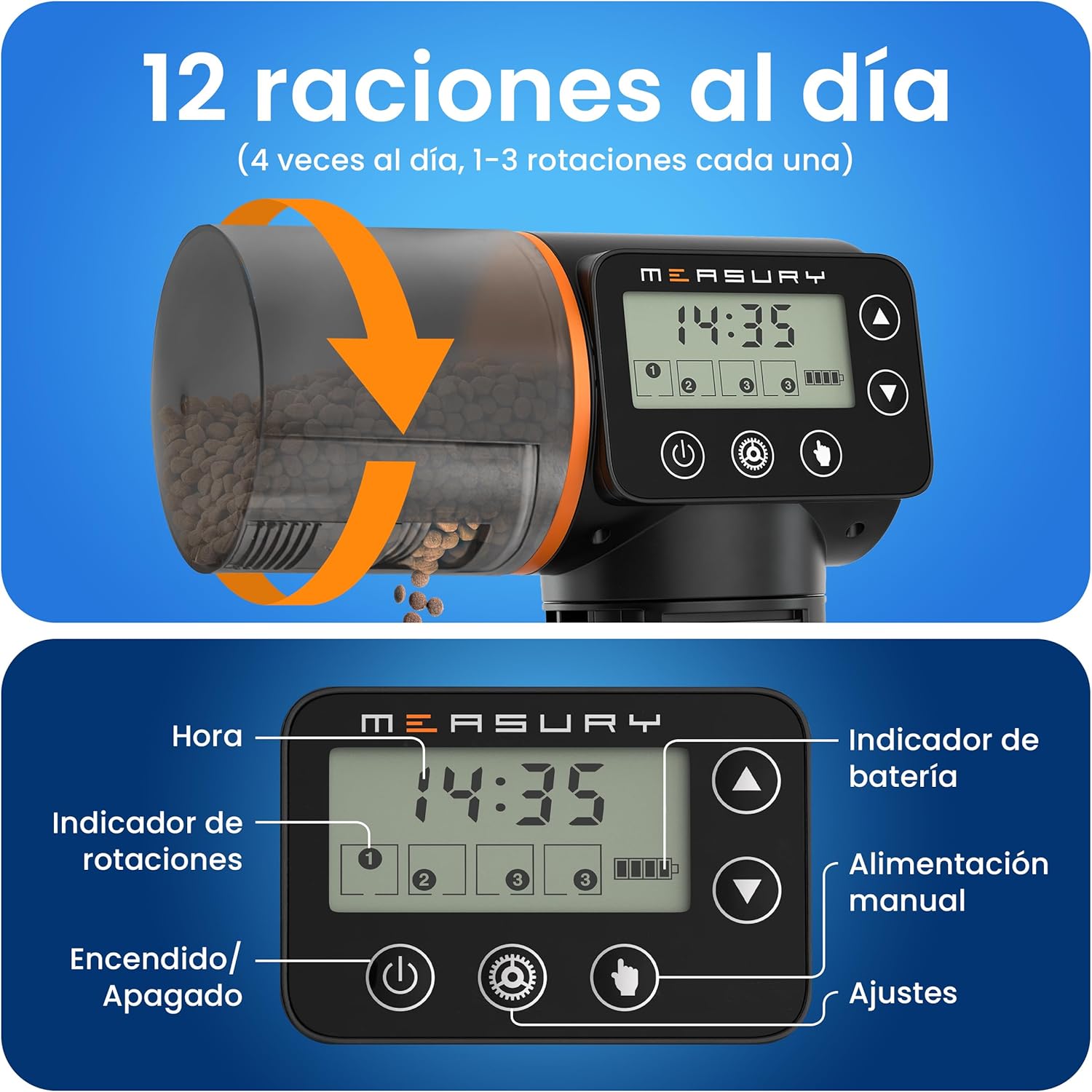 Comedero Automatico Peces, Alimentador automático, Dispensador comida peces - Imagen 2