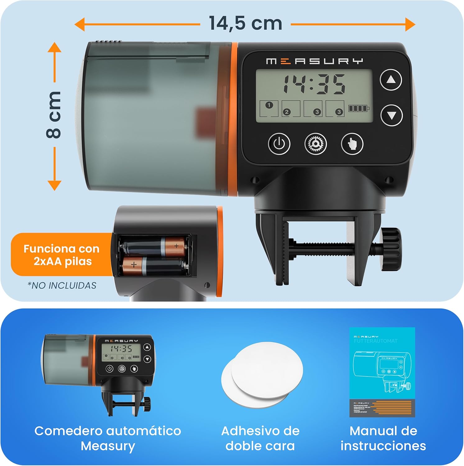 Comedero Automatico Peces, Alimentador automático, Dispensador comida peces - Imagen 3